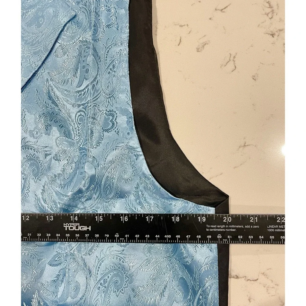 New DiBanGu Men's Carolina Blue vest and tie wear size 2XL Prom Formal Wedding‎